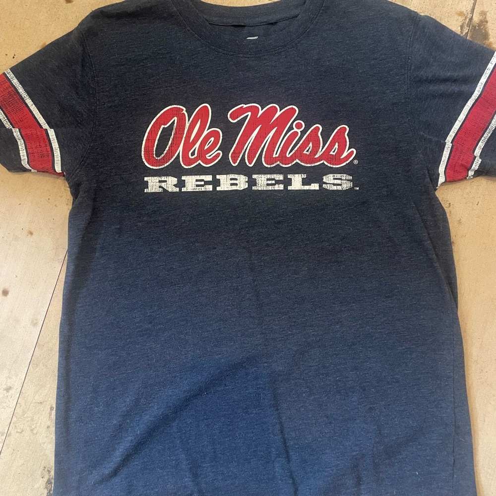 Ole Miss Rebels Graphic Youth Tee with White Print